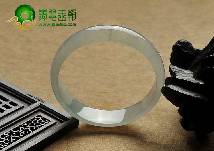 冰种晴水缅甸翡翠A货手镯（53mm）