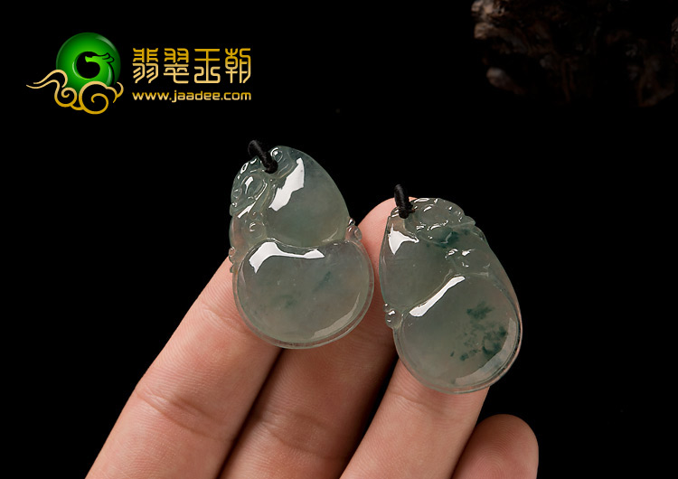 冰种飘花缅甸翡翠A货福禄寿挂件（单价）