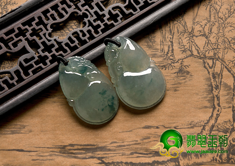 冰种飘花缅甸翡翠A货福禄寿挂件（单价）