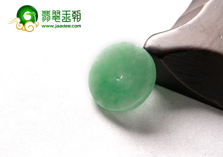 糯冰种翠色缅甸翡翠A货平安扣挂件
