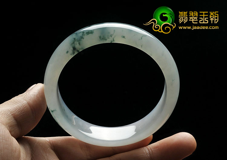 冰种飘花缅甸翡翠A货手镯（57.4mm）