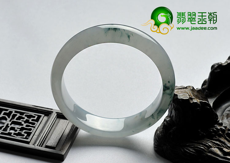 冰种飘花缅甸翡翠A货手镯（57.4mm）