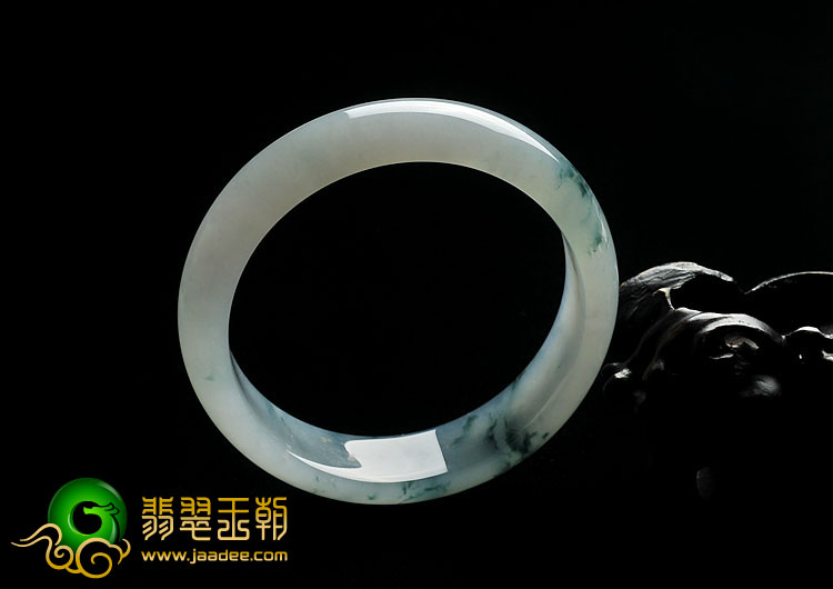 冰种飘花缅甸翡翠A货手镯（57.4mm）