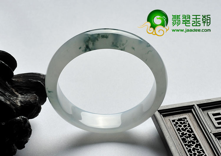 冰种飘花缅甸翡翠A货手镯（57.4mm）