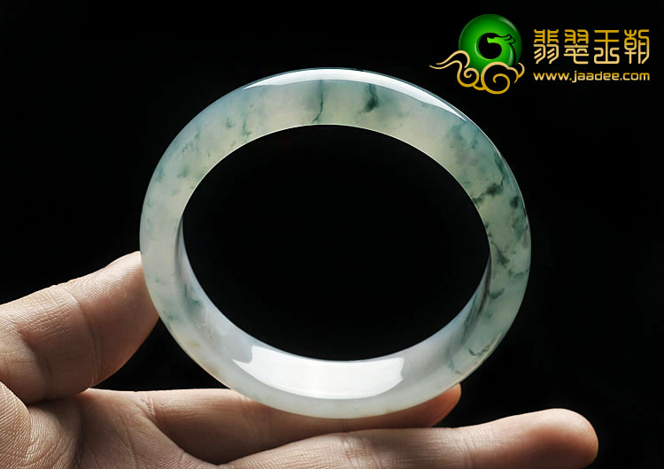 （超值推荐）冰种飘花略带黄翡缅甸翡翠A货手镯（57.8mm）
