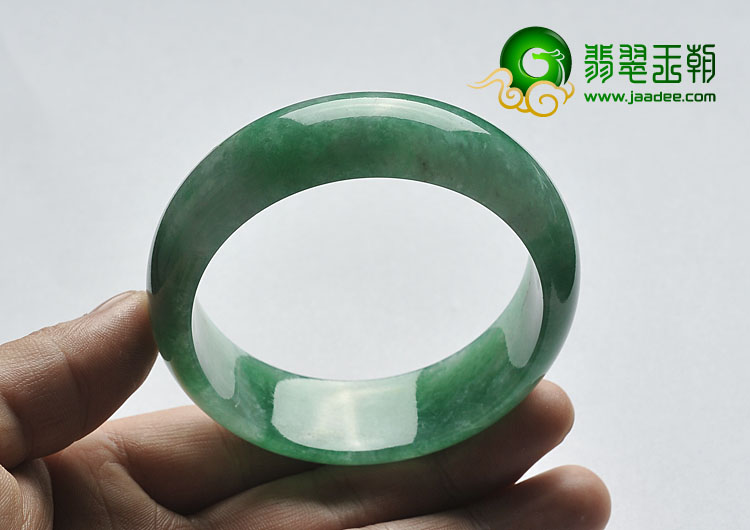 冰种阳绿满绿缅甸翡翠A货手镯（57.8mm）