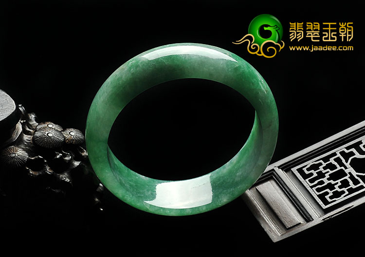 冰种阳绿满绿缅甸翡翠A货手镯（57.8mm）