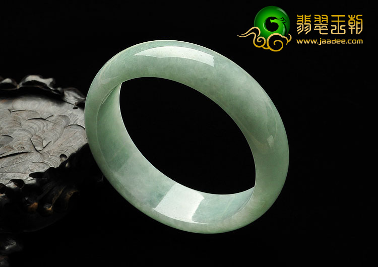 糯冰种晴水缅甸翡翠A货手镯（55.4mm）