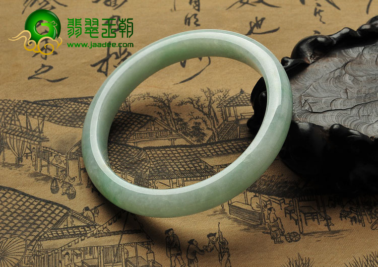 糯冰种晴水缅甸翡翠A货手镯（60.8mm）
