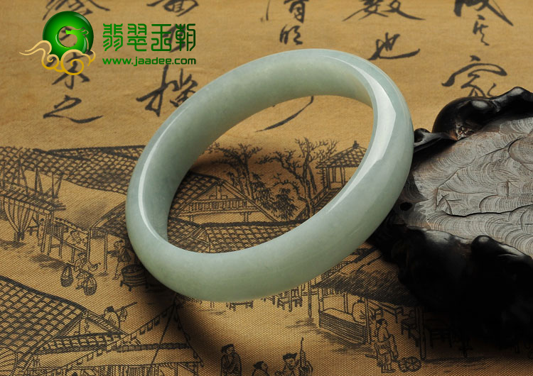 feicui糯冰种晴水缅甸翡翠A货手镯（58.4mm）