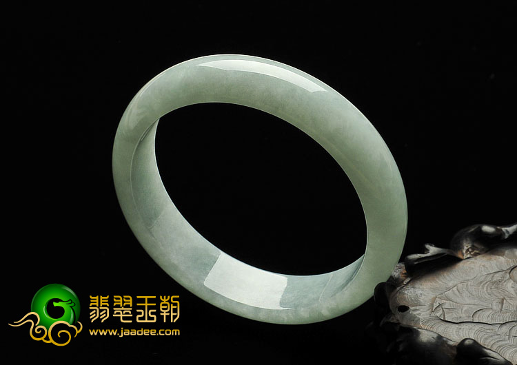 糯冰种晴水缅甸翡翠A货手镯（61.6mm）
