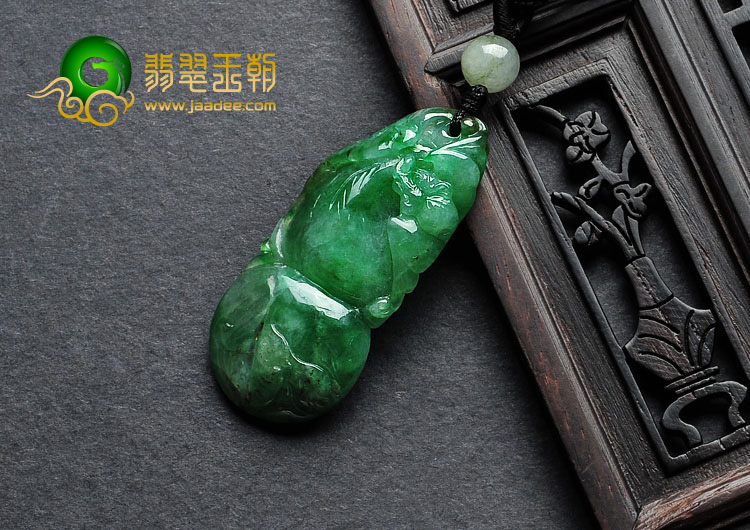 糯冰种满绿缅甸翡翠A货福禄寿挂件