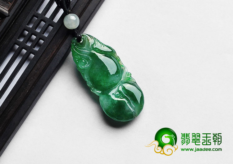 糯冰种满绿缅甸翡翠A货福禄寿挂件