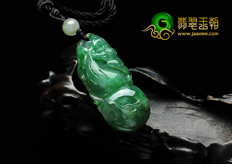 糯冰种满绿缅甸翡翠A货福禄寿挂件