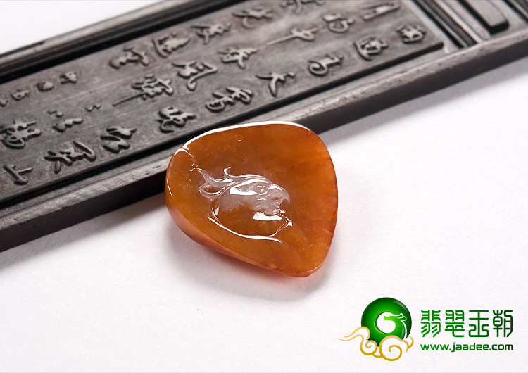 糯冰种红翡缅甸翡翠A货英明神武挂件
