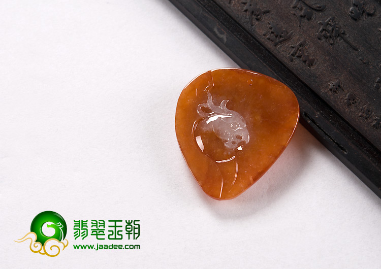 糯冰种红翡缅甸翡翠A货英明神武挂件