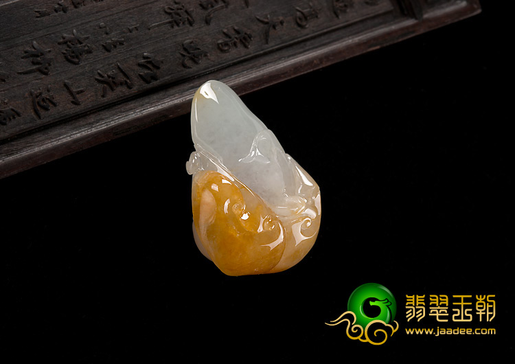 (超值推荐)糯冰种黄翡缅甸翡翠A货英明神武挂件