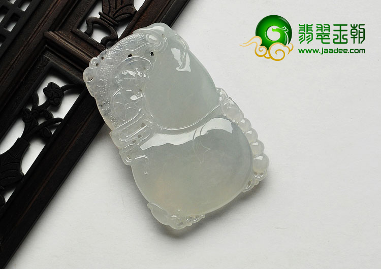 冰种缅甸翡翠A货福禄寿挂件