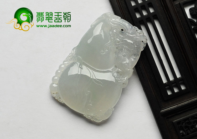 冰种缅甸翡翠A货福禄寿挂件