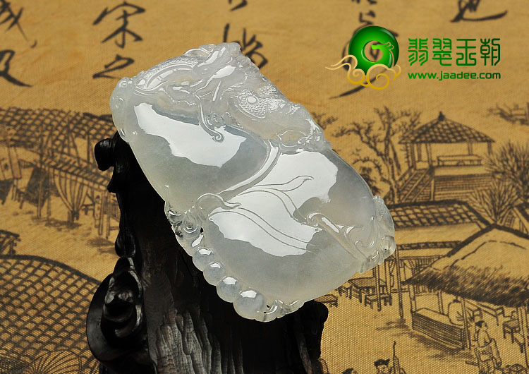 冰种缅甸翡翠A货福禄寿挂件