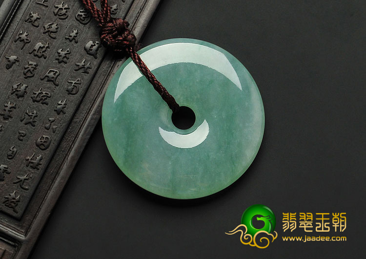 冰种绿晴水缅甸翡翠A货平安扣挂件