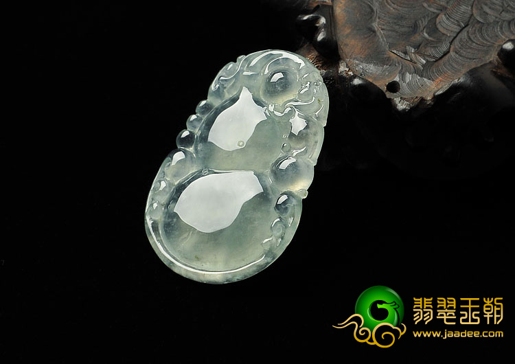 冰玻种晴水缅甸翡翠A货福禄寿挂件