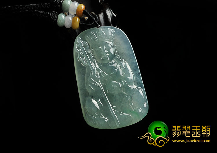 冰种晴水略飘翠缅甸翡翠A货地藏王菩萨挂件