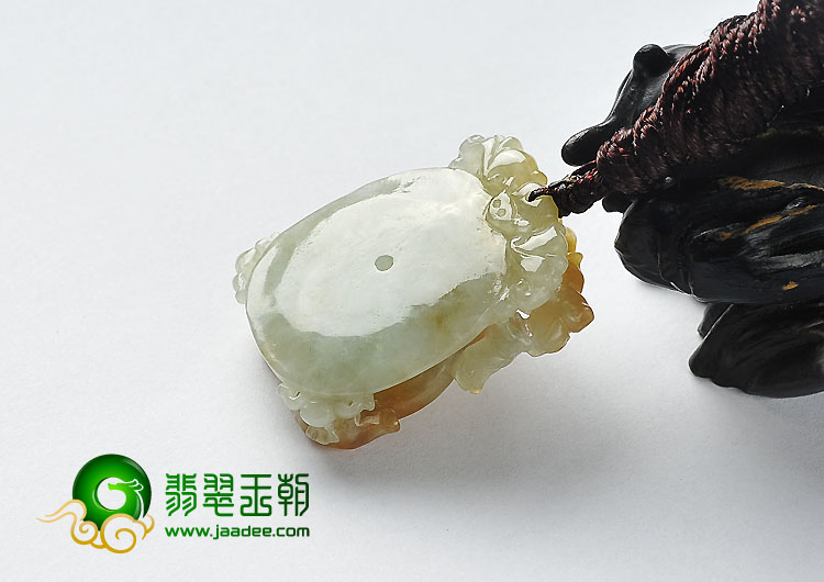 糯冰种黄翡缅甸翡翠A货飞龙挂件
