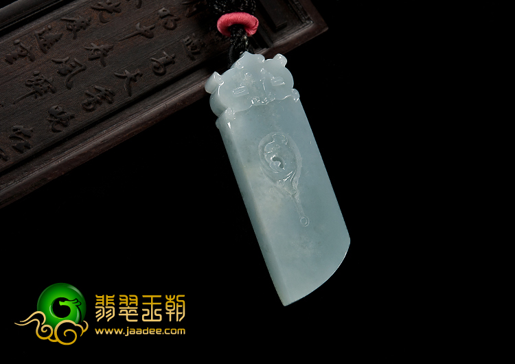 糯冰种晴水略飘翠缅甸翡翠A货龙凤珏挂件