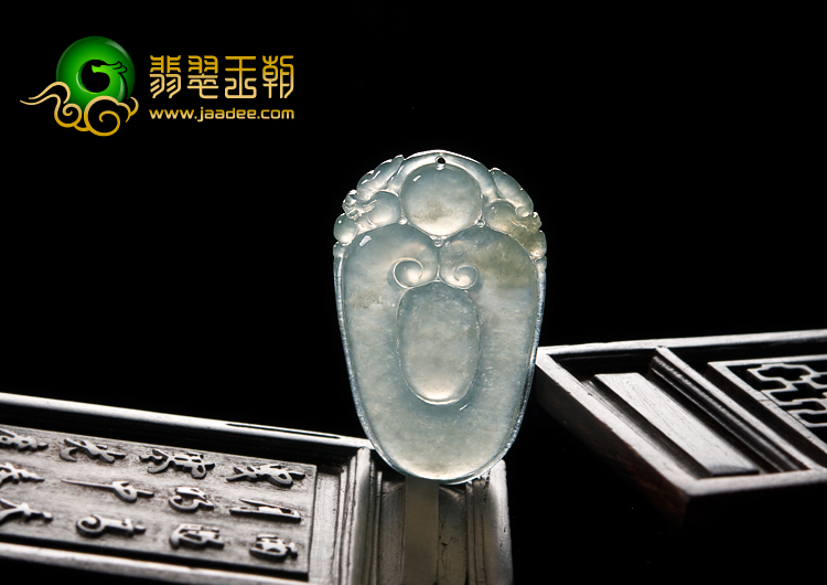冰种晴水缅甸翡翠A货福在眼前挂件（单价）