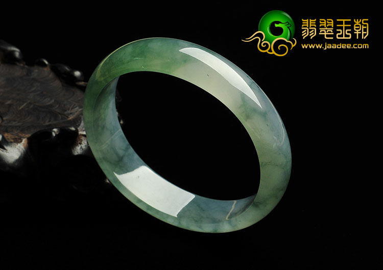 冰种飘花缅甸翡翠A货贵妃镯（54.5mm-49.2mm）