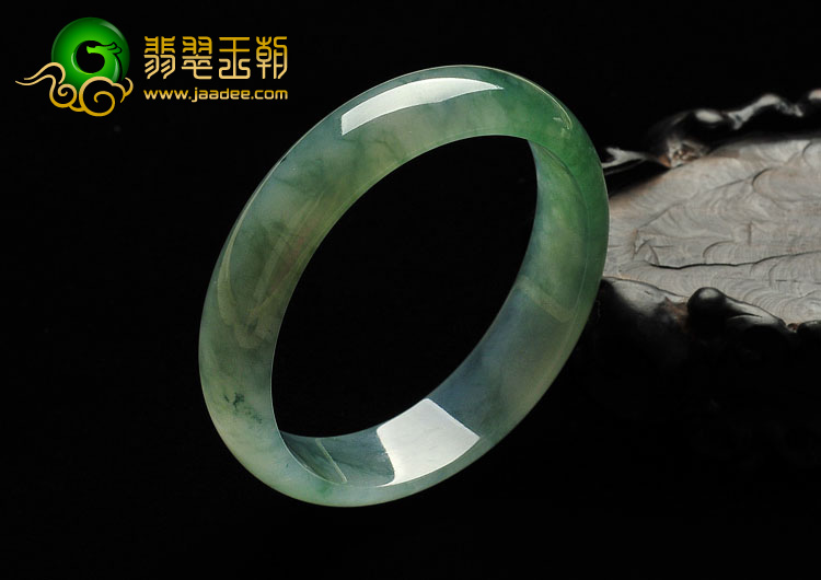 冰种飘花缅甸翡翠A货贵妃镯（54.5mm-49.2mm）
