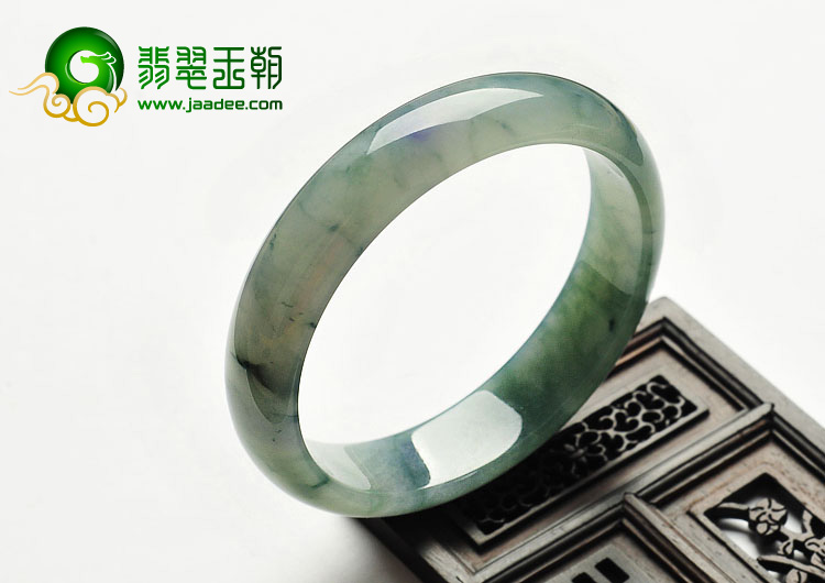 冰种飘花缅甸翡翠A货手镯（58.1mm）