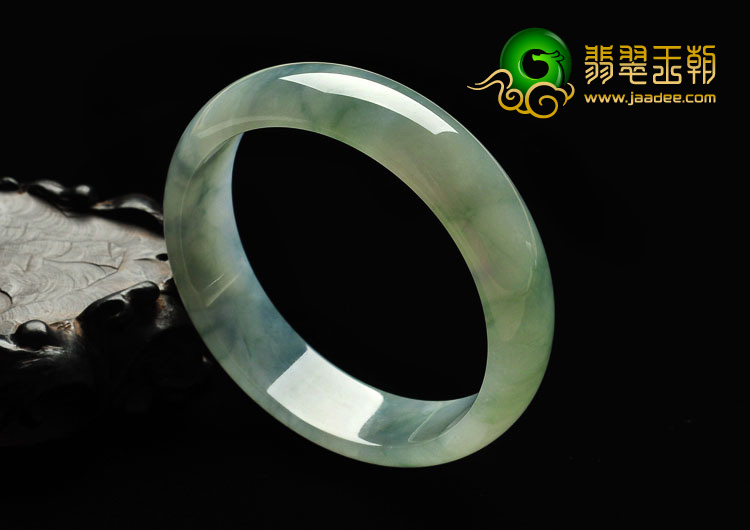 糯冰种飘花缅甸翡翠A货手镯（61.4mm）