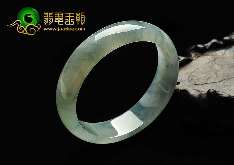 糯冰种飘花缅甸翡翠A货手镯（61.4mm）