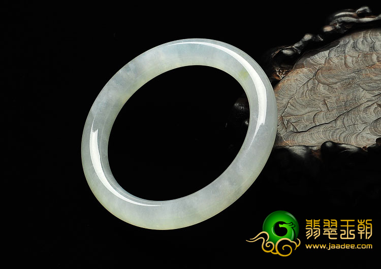 冰种缅甸翡翠A货圆条手镯（52.9mm）