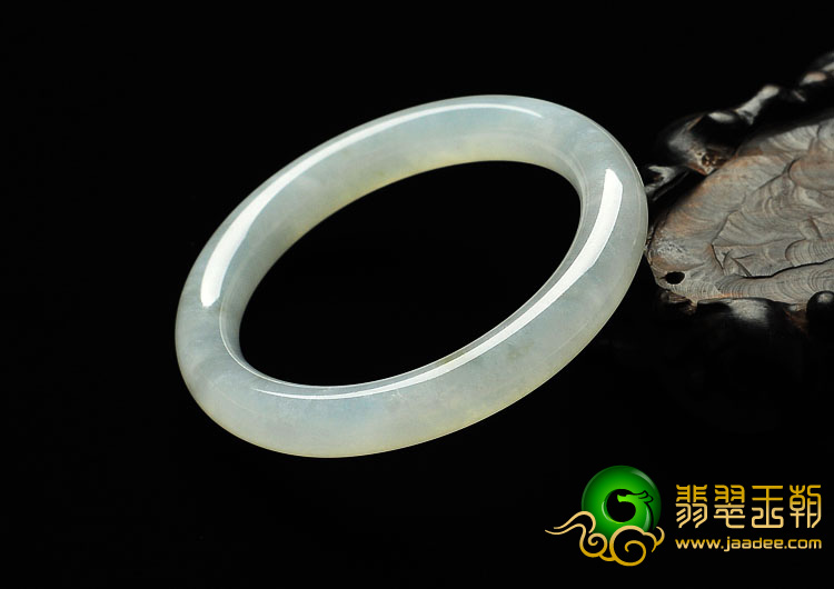 冰种缅甸翡翠A货圆条手镯（52.9mm）
