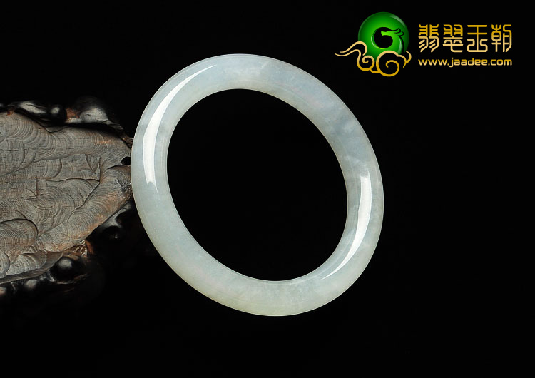 冰种缅甸翡翠A货圆条手镯（52.9mm）