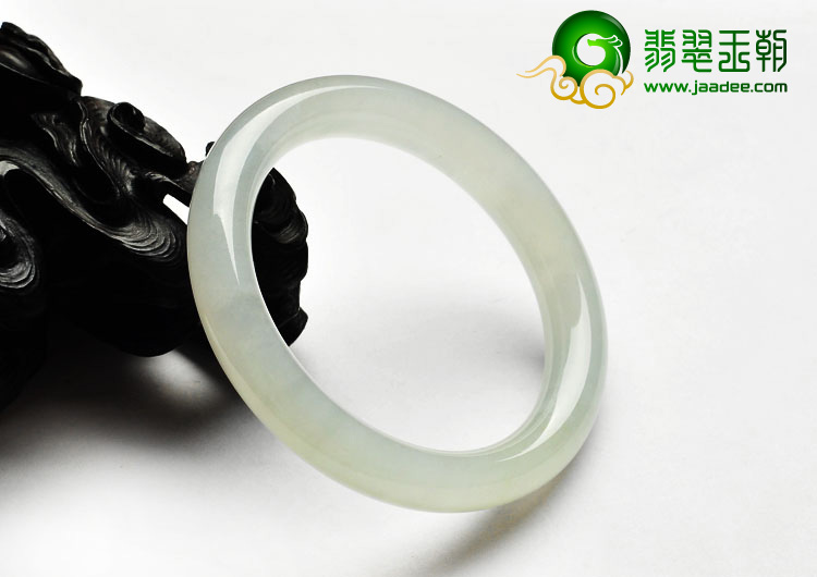 冰种缅甸翡翠A货圆条手镯（52.9mm）