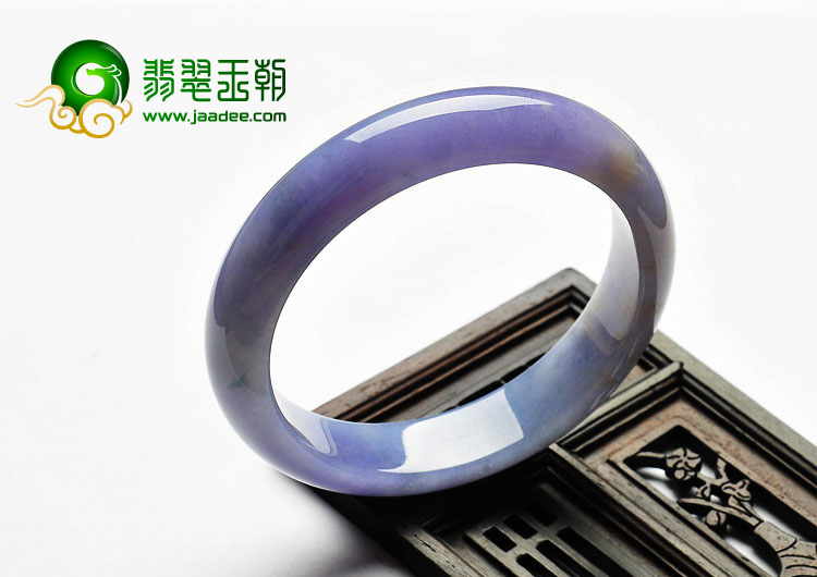 糯冰种紫罗兰缅甸翡翠A货手镯（56.4mm）