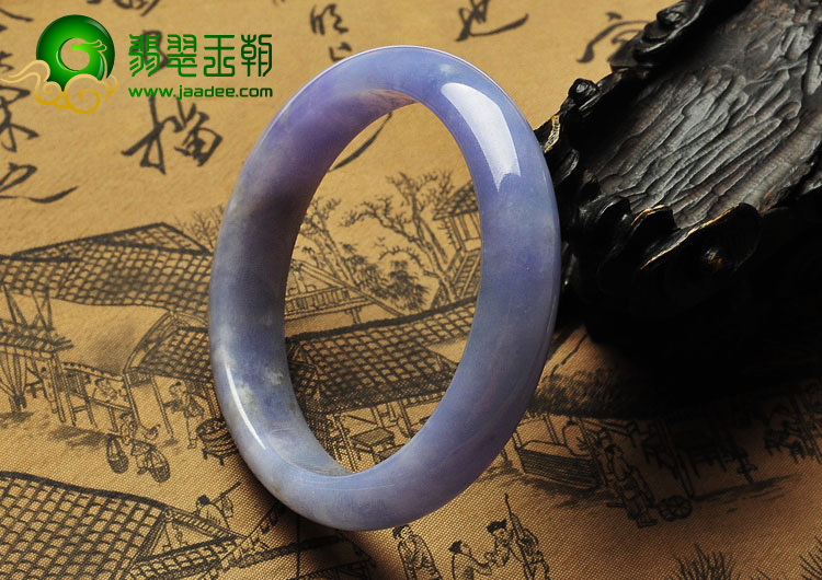 糯冰种紫罗兰缅甸翡翠A货手镯（56.4mm）