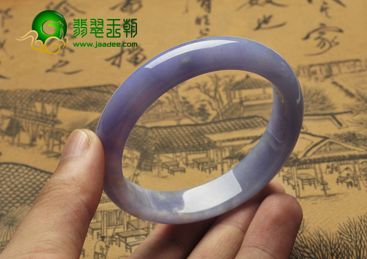 糯冰种紫罗兰缅甸翡翠A货手镯（56.4mm）