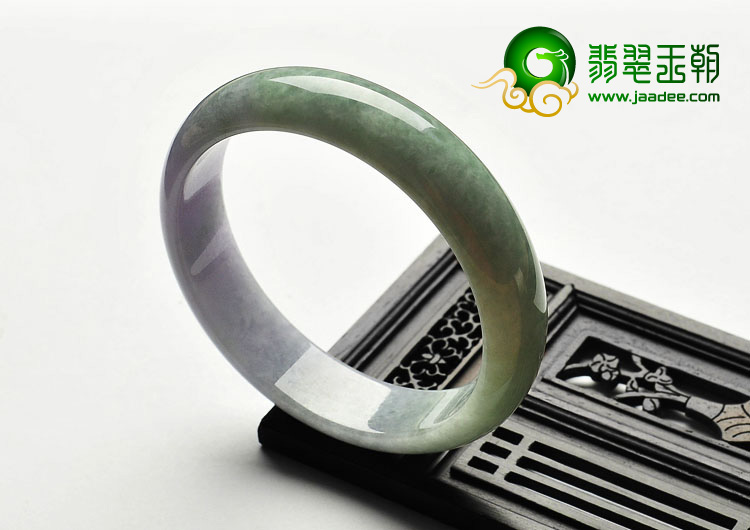 糯冰种紫罗兰缅甸翡翠A货手镯（58.7mm）
