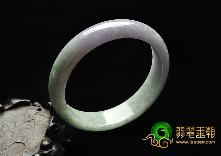 糯冰种紫罗兰缅甸翡翠A货手镯（58.7mm）