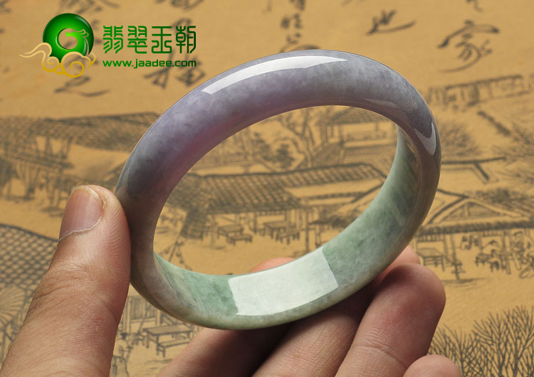 糯冰种紫罗兰缅甸翡翠A货手镯（58.7mm）