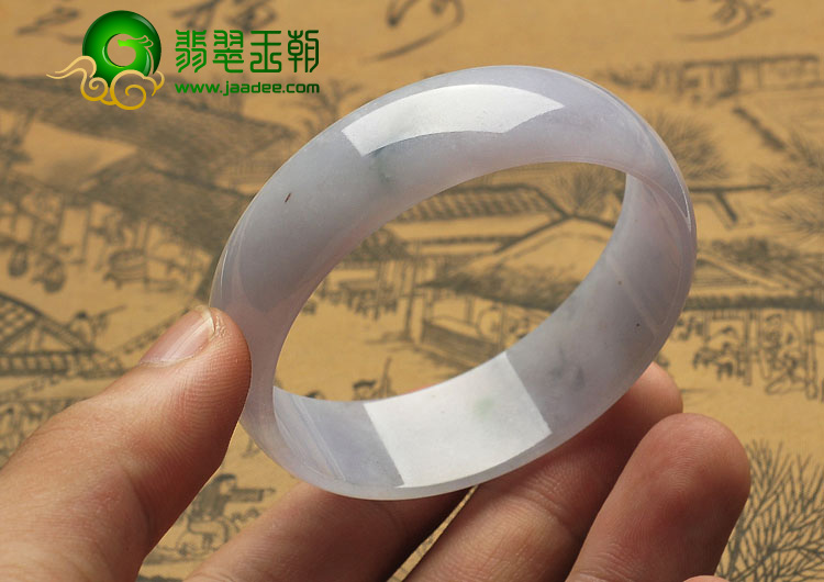 糯冰种晴水缅甸翡翠A货手镯（52.2mm）