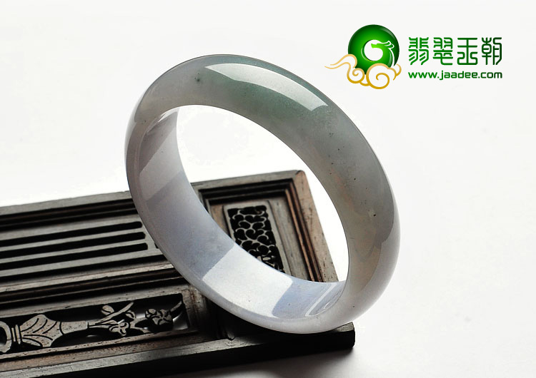 糯冰种淡紫罗兰缅甸翡翠A货手镯（55.9mm）