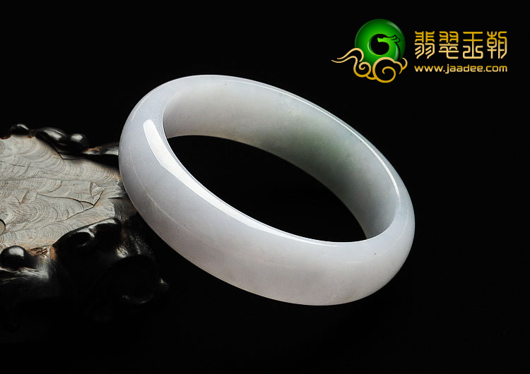 糯冰种淡紫罗兰缅甸翡翠A货手镯（55.9mm）