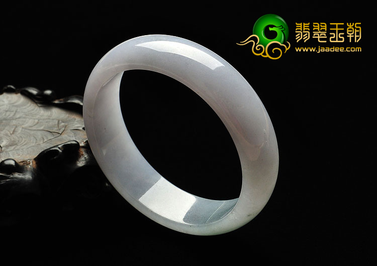 糯冰种淡紫罗兰缅甸翡翠A货手镯（55.9mm）