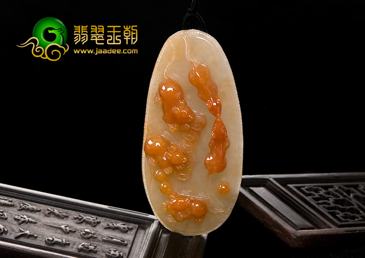 feicui糯冰种红黄翡缅甸翡翠A货玉鼠运财挂件